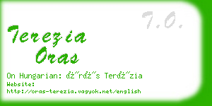 terezia oras business card